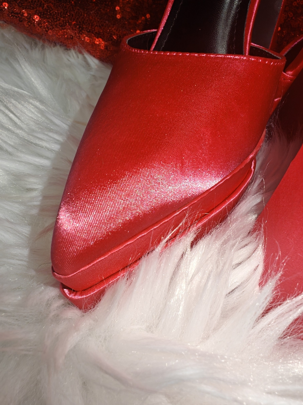 Cape Robbin Hot Pink Satin Platform Ankle-Strap Heels - Picture 5 of 10